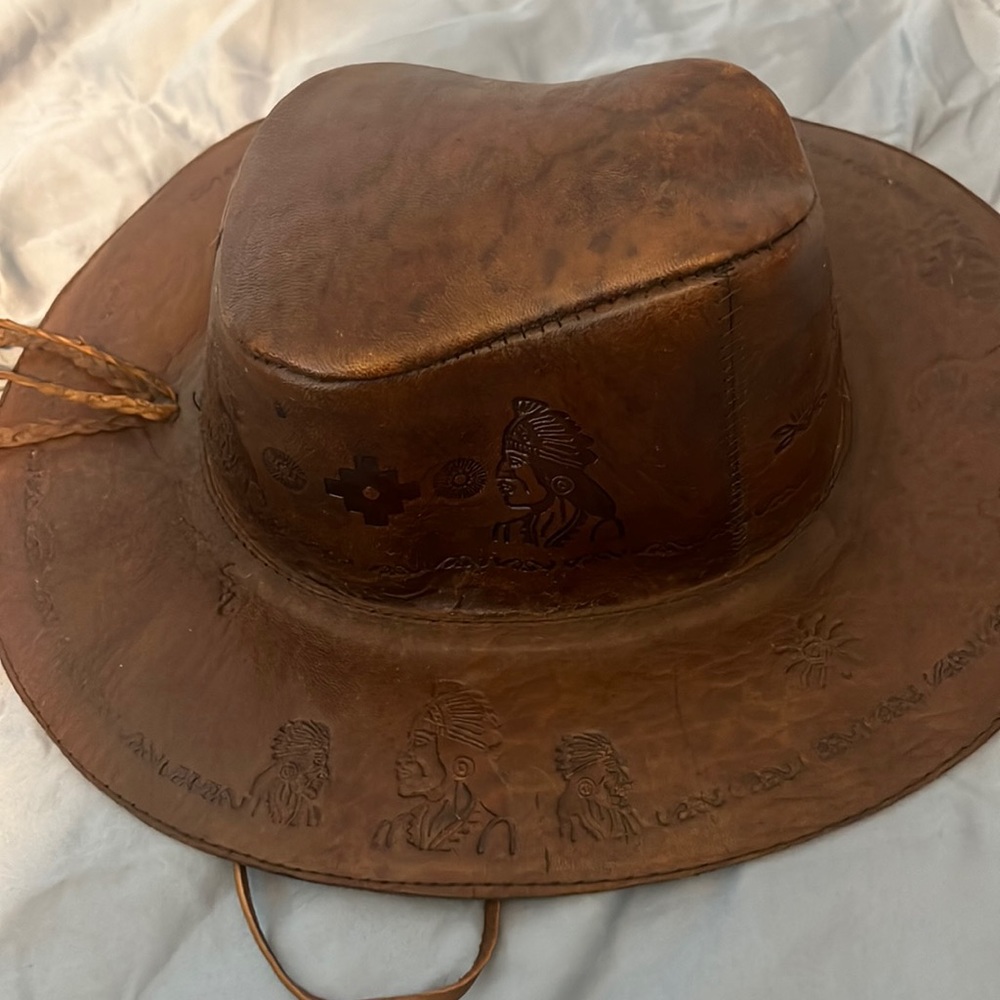 Leather hat